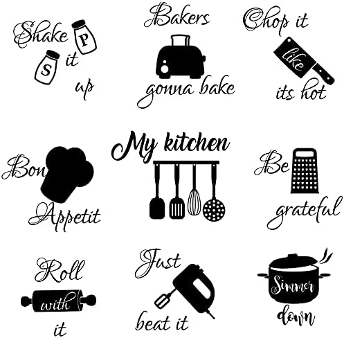Seajan Kitchen Wall Stickers with Funny Lettering