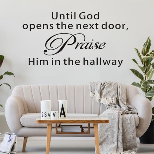 Bible Verse Wall Sticker - 21 x 11 Inspirational Christian Quote Art