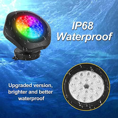 CREPOW RGBW Pond Lights Set of 6 with Remote Control
