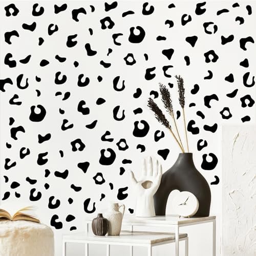 360 Pcs Black Cheetah Stickers for Bedroom Wall Decoration