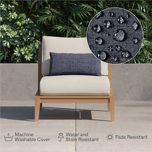 Outer Outdoor Throw Pillow Dark Pebble Gray 12x20