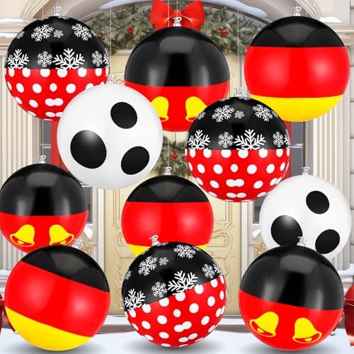 12 Pcs 9 Inch Inflatable Christmas Ball Ornaments