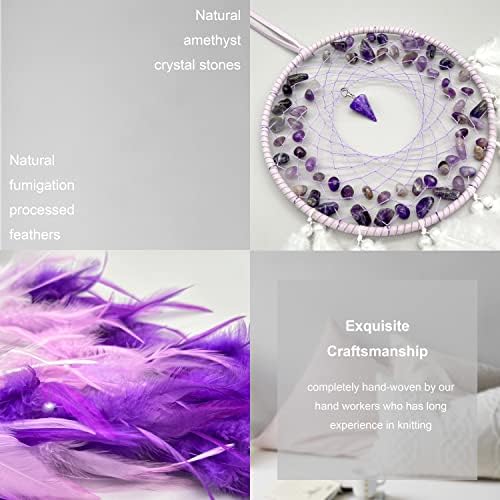 Purple Dream Catchers Handmade Wall Art