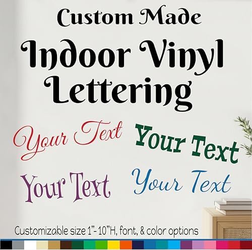 Custom Text Vinyl Wall Decal - Personalized Lettering - Indoor Removable Decal Art