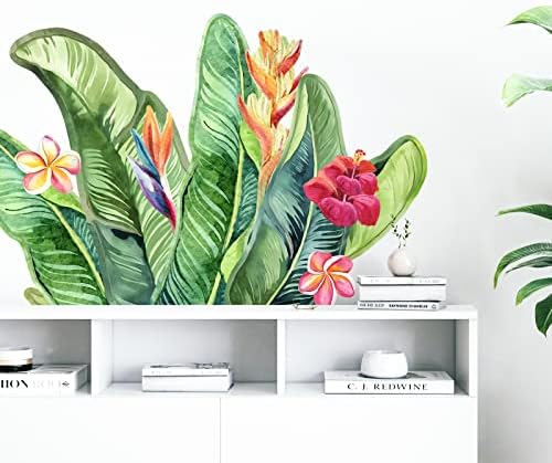 Giant Tropical Leaf Wall Decals Peel and Stick Decor