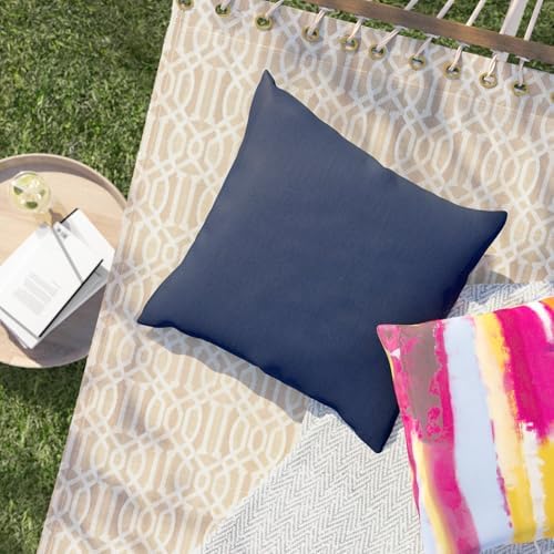 TRP Reversible Square Throw Pillow for Outdoor Furniture