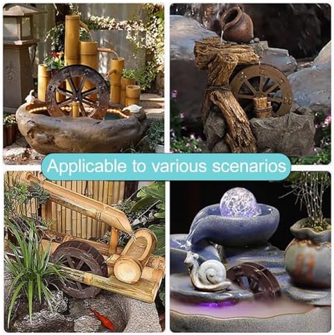 Miniature Water Wheel Fountain Decor For Home Garden