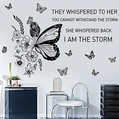 Inspirational Wall Art Quotes Decals Butterfly Motivational Stickers