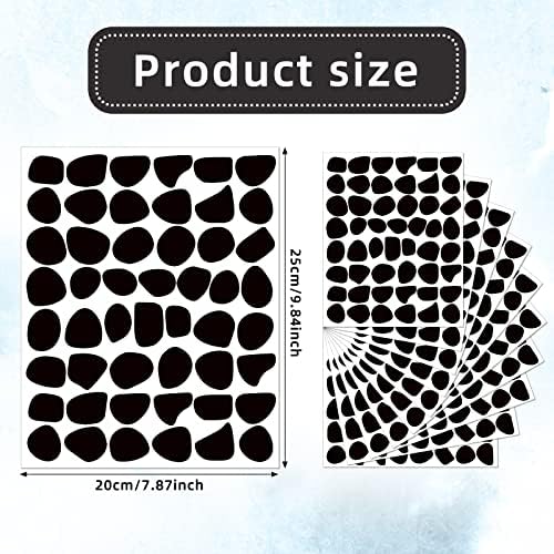 Outus 500 Pieces Black Irregular Dot Wall Sticker
