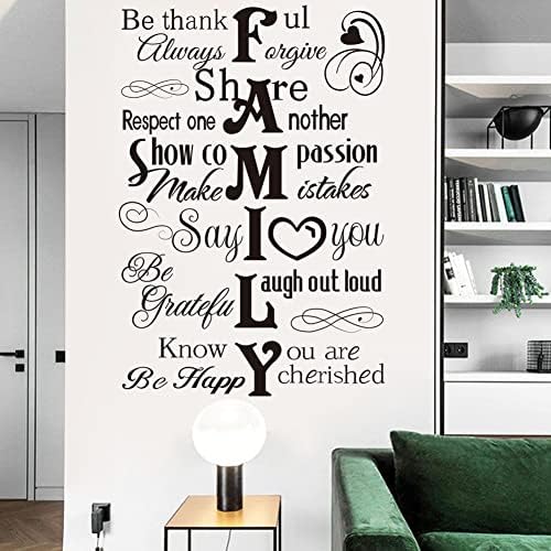 Runtoo Family Saying Wall Art Stickers Inspirational Quotes Wall Decals