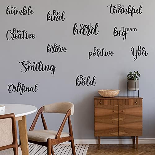 Marspark 12 Pcs Inspirational Wall Decals Black