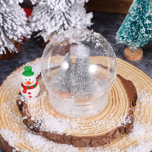 BESTOYARD 15 Pack Clear Snow Globes DIY Decoration Kit
