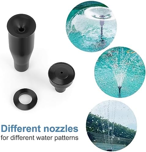 256GPH Submersible Pond Fountain Pump with LED Light
