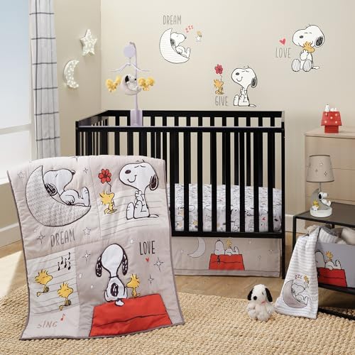 Bedtime Originals Snoopy Love Wall Decals Stickers with Woodstock Stars and Moon