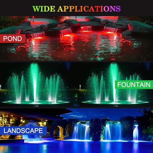 SoulBay 4 Pack RGB Pond Lights with Remote Control