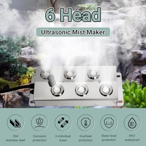 Toriexon Upgrade Ultrasonic Fogger with Buoy 6 Heads