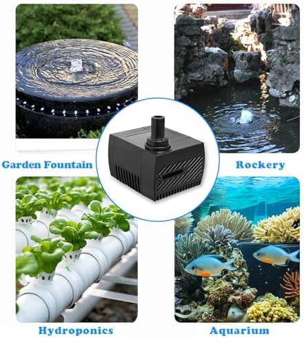 4W 40GPH Mini Submersible Pump for Ponds and Aquariums