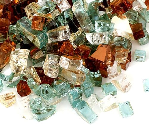 Skyflame 10-Pound Blended Fire Glass for Fire Pit and Fireplace
