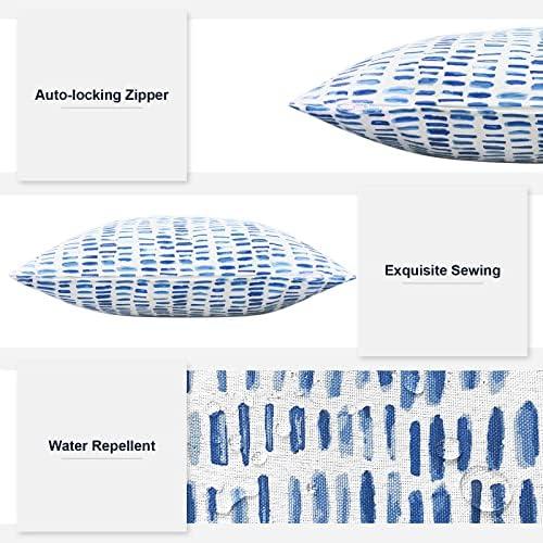 Pebble Blue Lumbar Pillows 12x20 Inch Pack of 2 with Inserts