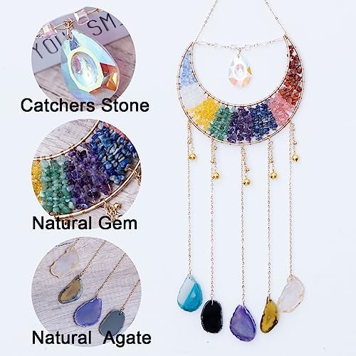 Dreamsum Crystal Agate Dream Catcher Tree of Life Wall Hanging
