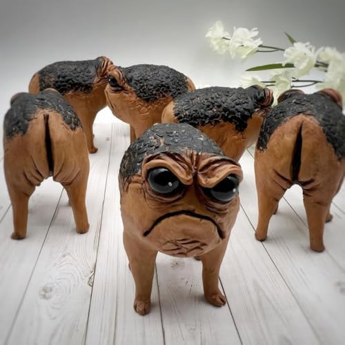 Grumpy Frog Statue Ugly Toad Garden Decor