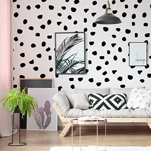 Outus 500 Pieces Black Irregular Dot Wall Sticker