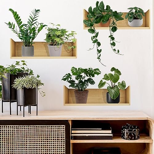 Green Plant Wall Decals 3D Bonsai Tropical Wall Art Decor