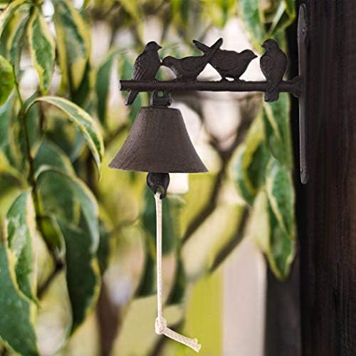 BRASSTAR Rustic Cast Iron Door Bell Four Birds Decor