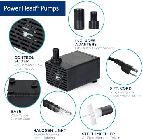 Alpine Corporation 95 GPH Fountain Pump with Halogen Light