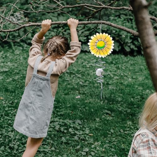 18 Inch Wind Spinner Sunflower Garden Decor Ornament