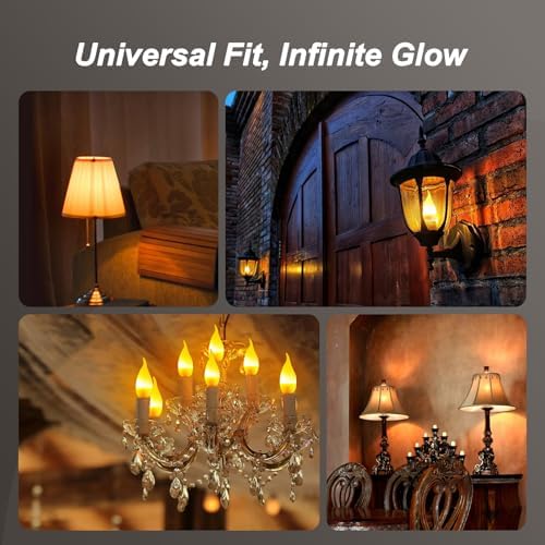 Morsatie Flame LED Bulbs 3 Mode Flickering 6 Pack