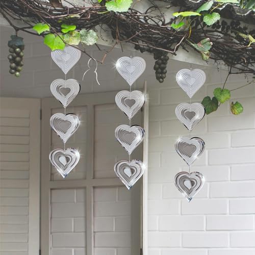 Metal Bird Deterrent Wind Spinners for Garden Decor