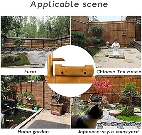 Yellow 35cm Hand-Made Bamboo Fountain Pump for Zen Garden