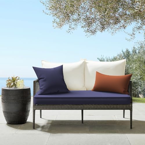 Metliv Red 12x20 Inch Waterproof Lumbar Pillow Cover for Outdoor Furniture