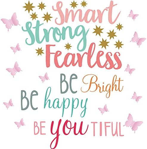 Chinco 20 Sheet Inspirational Quotes Wall Decals for Girls