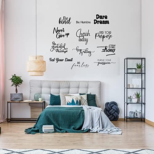 Fumete 12 Pcs Inspirational Wall Decals Peel and Stick