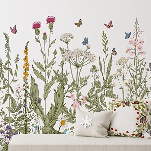 Zonon 6 Pcs Flowers Wall Decals Stickers