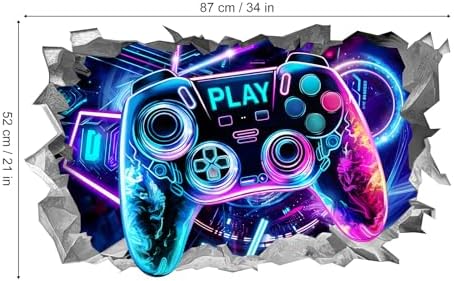 Wondever 3D Game Wall Stickers for Boy Bedroom Playroom