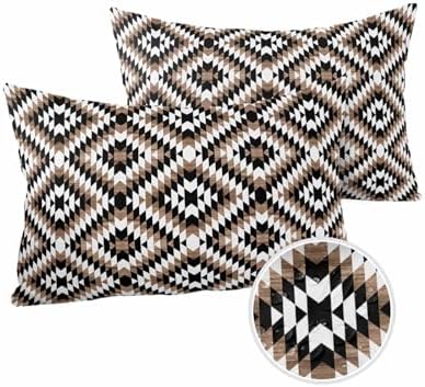 Brown Black Waterproof Outdoor Pillowcase 12x20 Inch