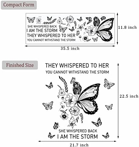 Inspirational Wall Art Quotes Decals Butterfly Motivational Stickers