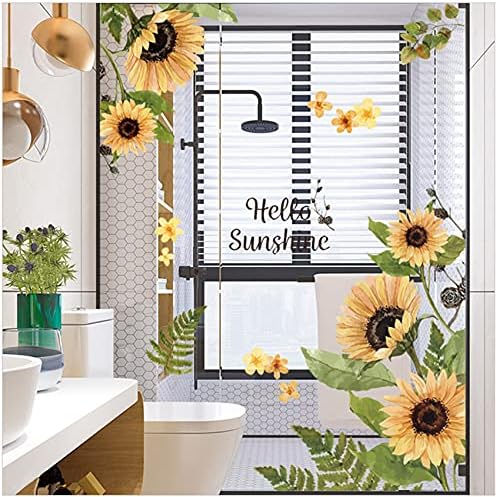 Sunflower Wall Stickers 3D Yellow Flower Decals
