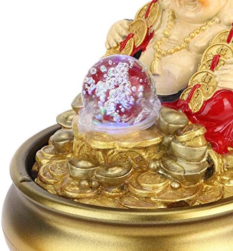 CHICIRIS Tabletop Waterfall Fountain Gold for Home Office