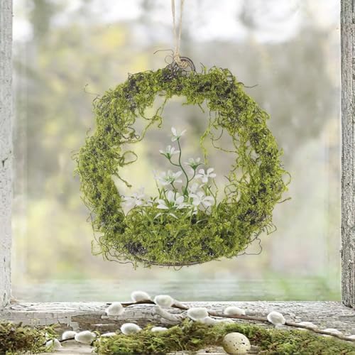 FAICOIA Artificial Moss Hanging Planter for Wall and Window