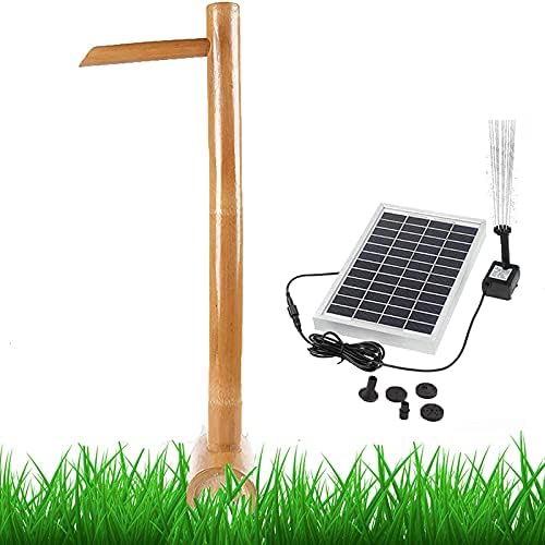 Solar Powered Bamboo Fountain for Garden and Courtyard