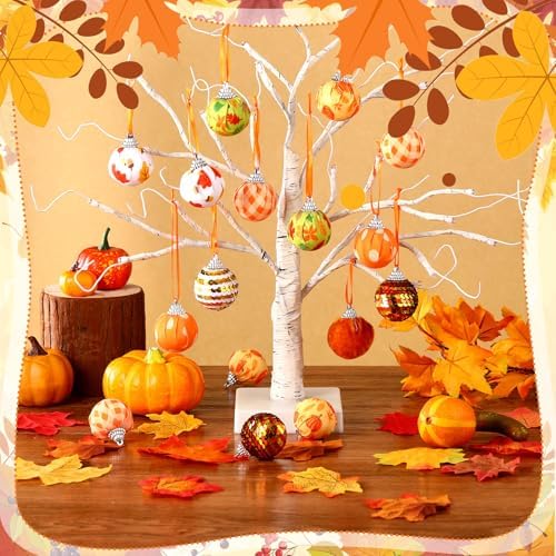Riceshoot 24 Pc Fall Ornament Set for Tree Decor