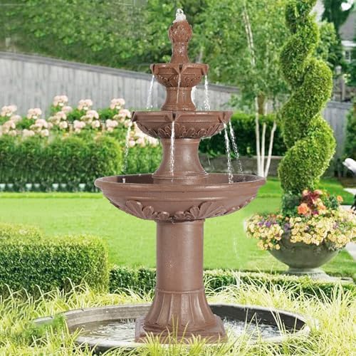 Dephet Italian Outdoor Fountain - 484H Freestanding Water Feature