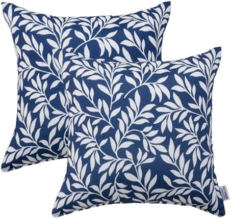 JMKaixin 2 Pack Waterproof Square Outdoor Pillows