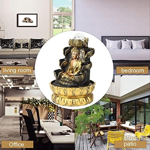 FECAMOS Tabletop Buddha Waterfall Fountain Kit