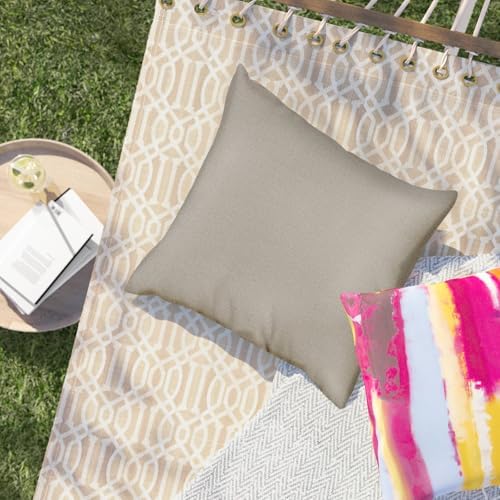 TRP Reversible Square Throw Pillow 20x20 Inches Silver Gray Grey