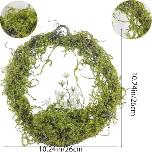 FAICOIA Artificial Moss Hanging Planter for Wall and Window